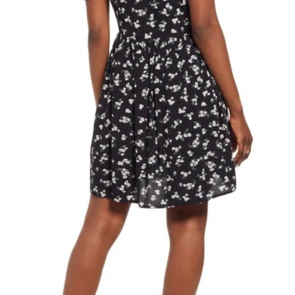 BP Black Printed Babydoll Minidress size small NWT - Picture 5 of 10